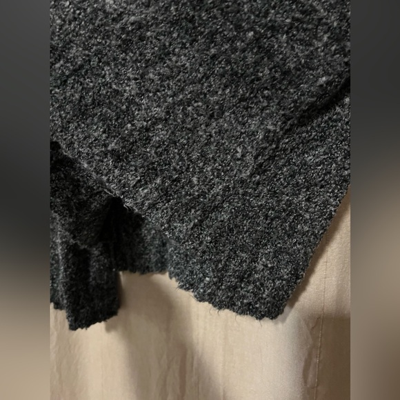 Melrose & Market Fuzzy Grey Bell Sleeve Sweater - Picture 2 of 5